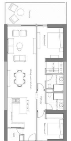 Grundriss Apartment 0303 